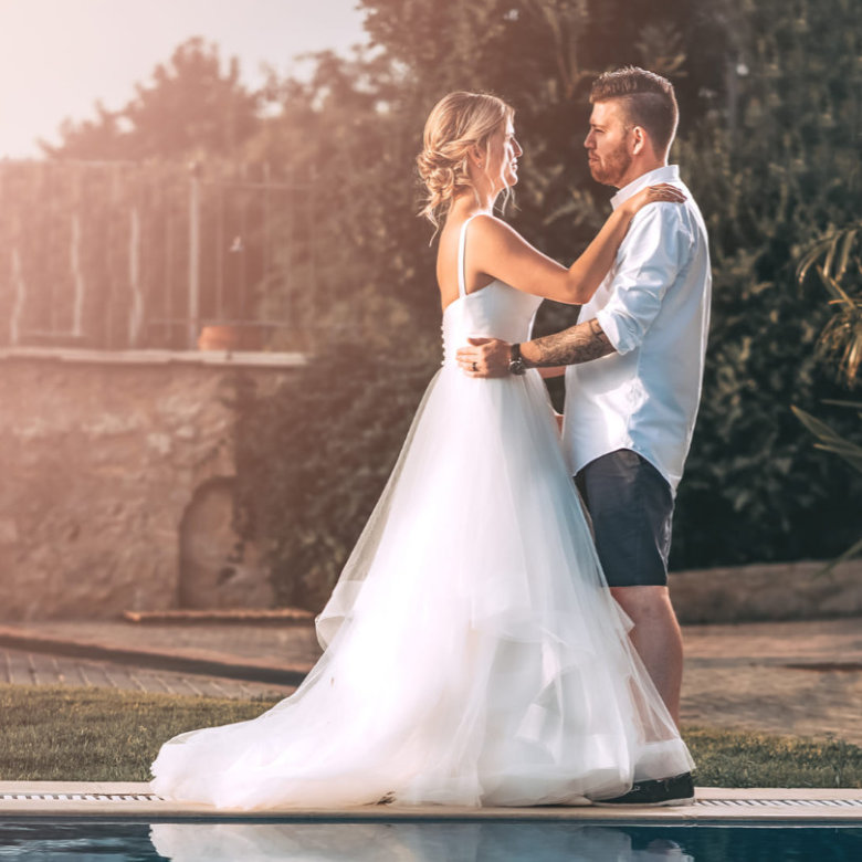 Poolside Wedding in Crete